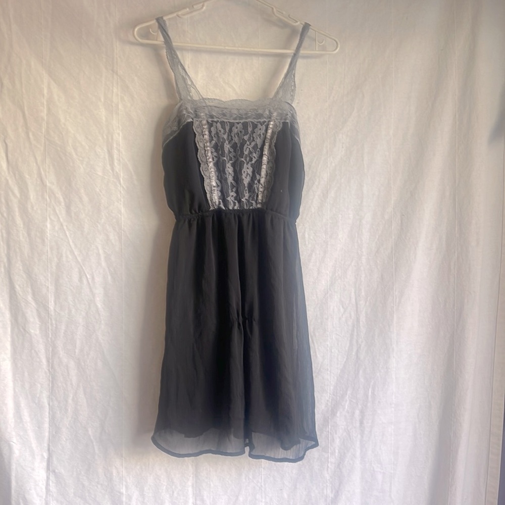 Black and gray dress